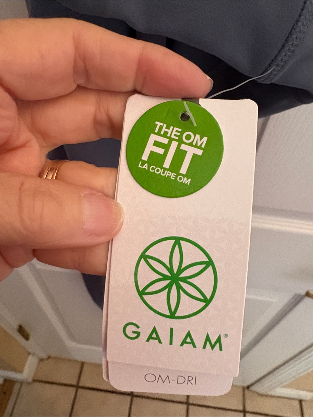 GAIAM NWT OM-DRI blue-Gray High-Rise karma 7/8 Leggings with Side Pockets yoga - Picture 3 of 12